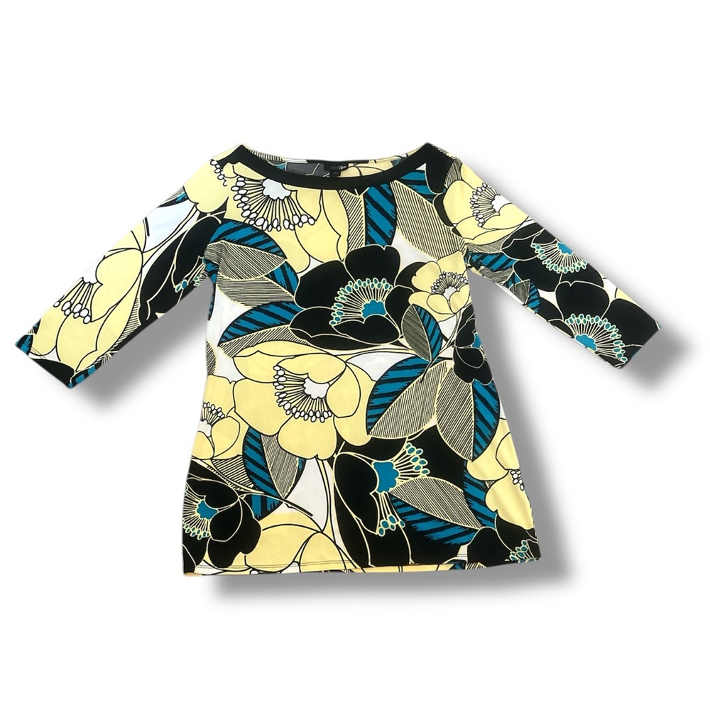 East 5th Beige and Black Floral Dress